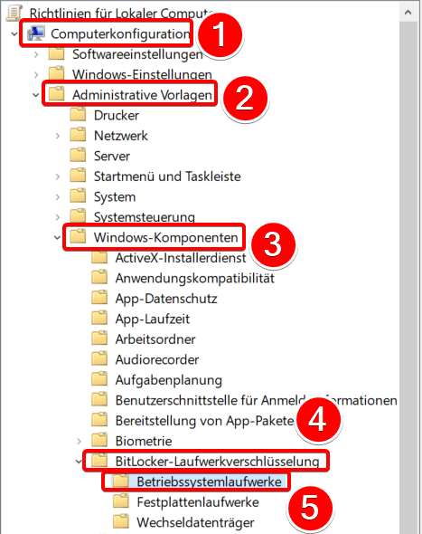 BitLocker-Laufwerkverschlüsselung öffnen
