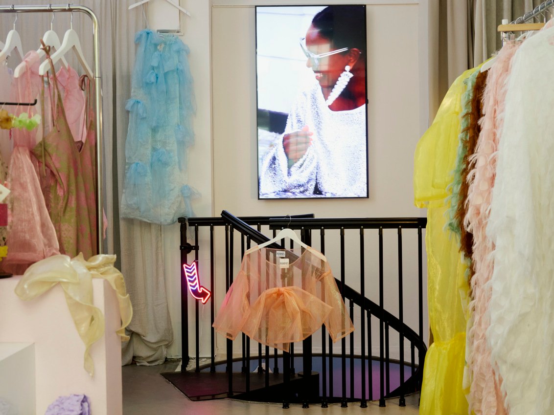 Trappa ner till källaren i Pampas butik.