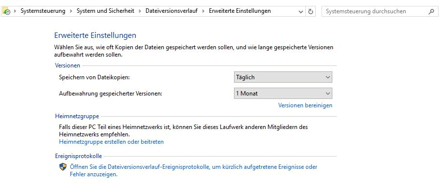 Wie lange wollen Sie die Kopie speichern?