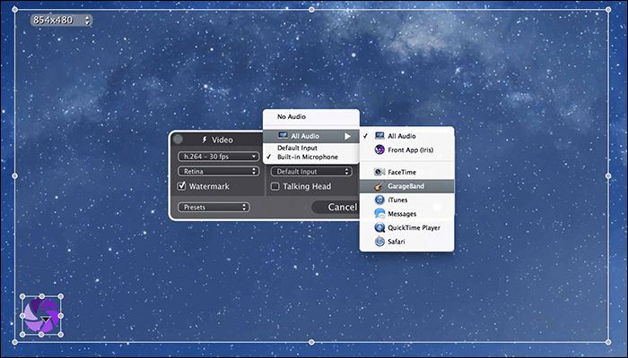 Iris screen recorder