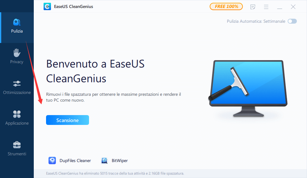 analizzare il pc per trovare file da pulire