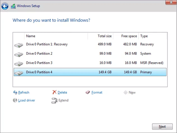 formattare unita C con le impostazioni Windowsf