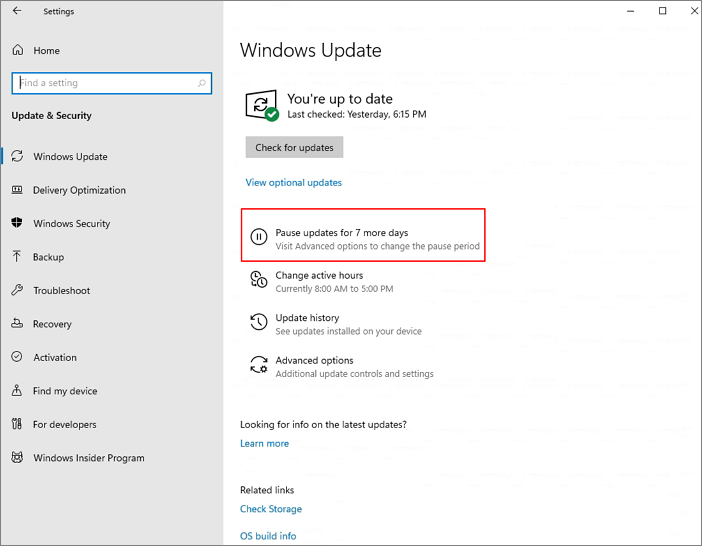 Windows-Update einmal pro Woche anhalten - 2