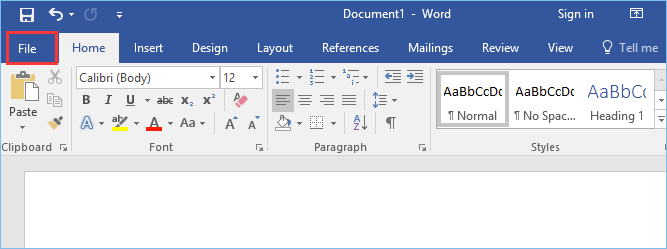 Word 2016 öffnen
