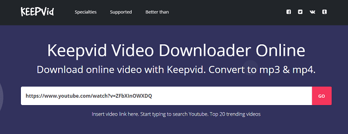 YouTube-Video mit Keepvid auf Mac herunterladen