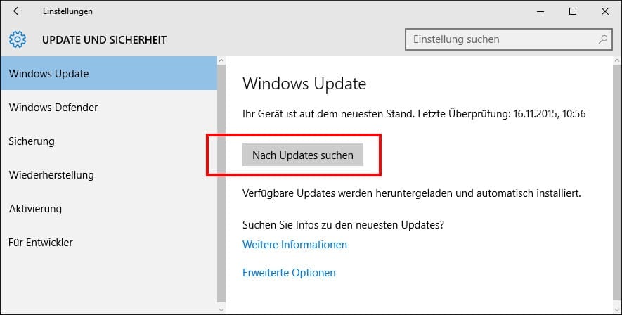 Betriebssystem updaten - 2