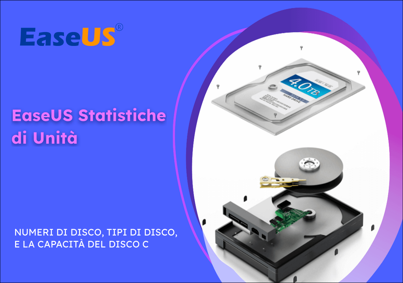 Immagini del rapporto sulle statistiche del disco rigido EaseUS