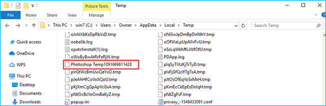 recuperare file Photoshop non salvato dalla cartella temporanea