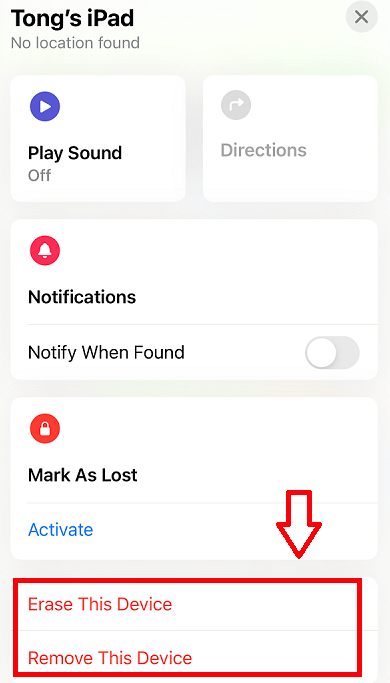 Deaktivieren der Funktion-Mein iPhone suchen-auf einem anderen Gerät