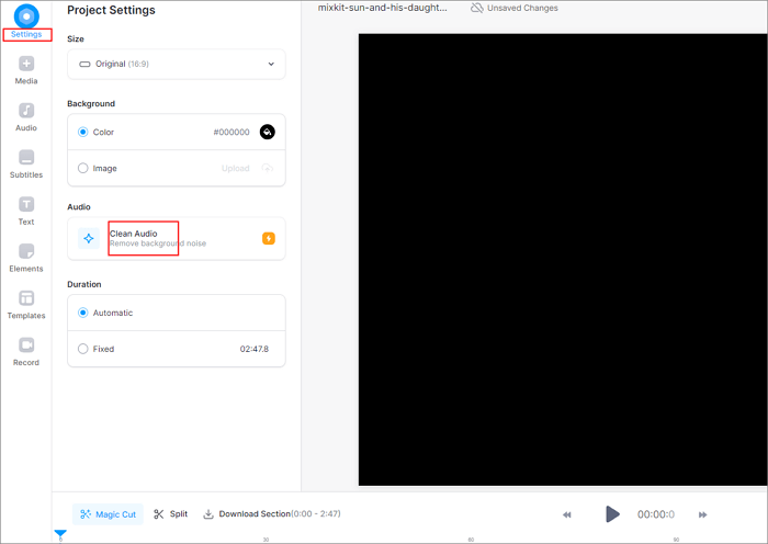 è necessario applicare un audio pulito