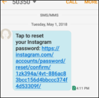 Instagram-Passwort mit einer Telefonnummer zurücksetzen