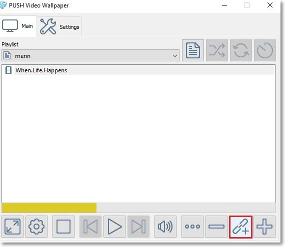 Klicken Sie unten auf das Symbol „URL hinzufügen“.