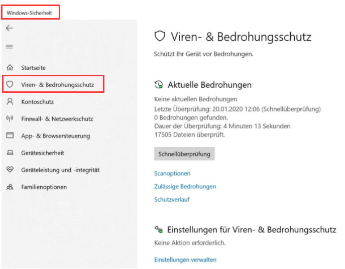 Virus entfernen