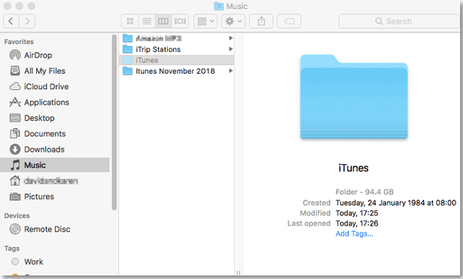 Dateien und Ordner auf dem Mac sind grau hinterlegt