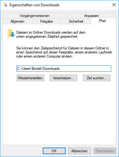 Download Ordner verschieben
