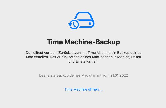 Time Maschine-Backup