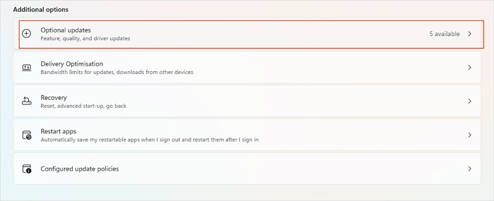 Optionale Updates