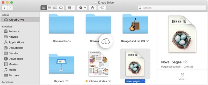Laden Sie iCloud-Laufwerksdateien herunter