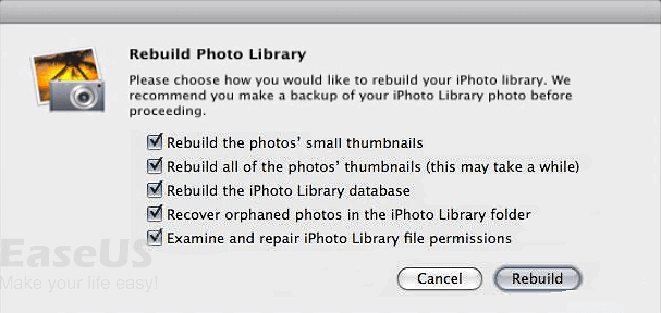 Ricostruisci la libreria iPhoto eliminata.