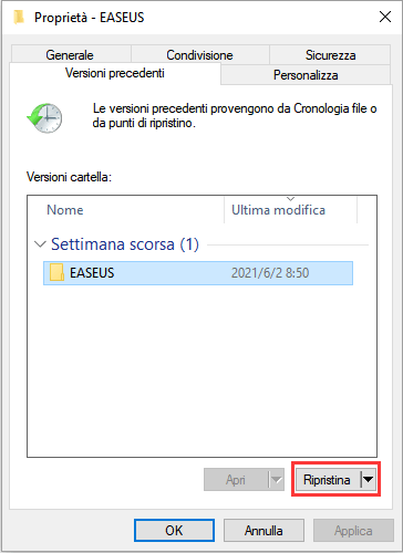 ripristinare le versioni precedenti - 3