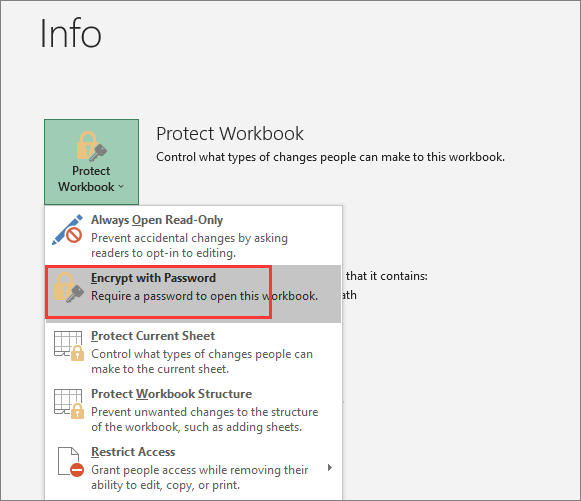 Excel mit passwort verschlüsseln