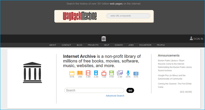 recuperare video YouTube da Way Back Machine