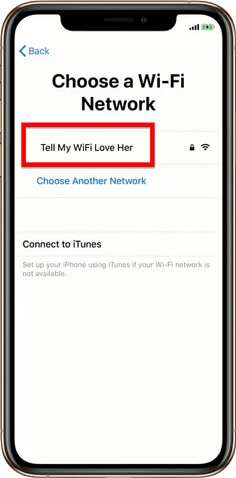 Führen Sie Ihr neues Telefon aus und öffnen Sie das WLAN