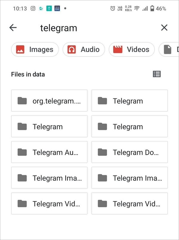cartella video di telegramma