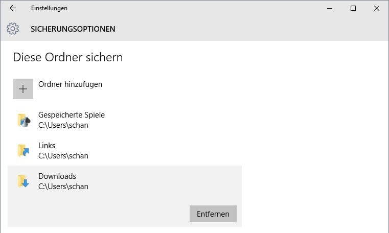 Ordner hinzufügen