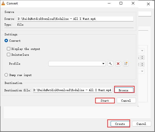 Sfoglia il percorso del file