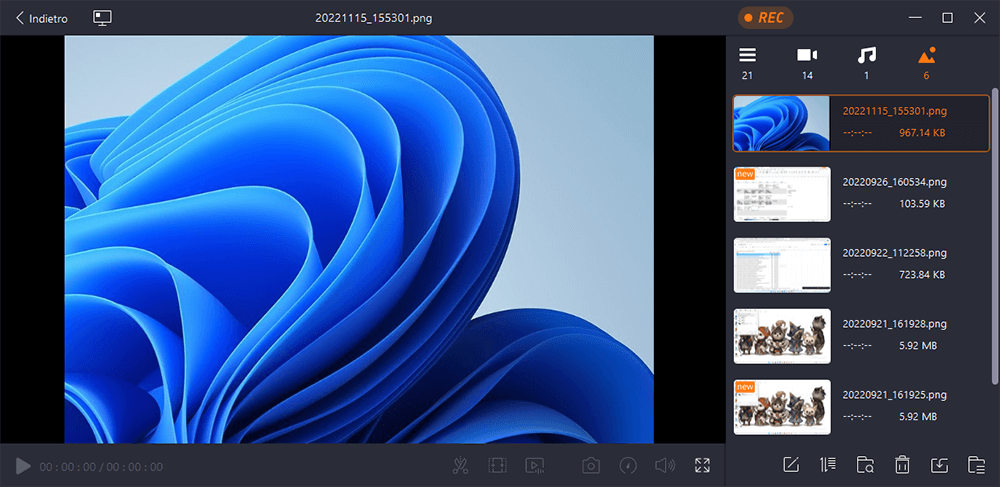 visualizza screenshot