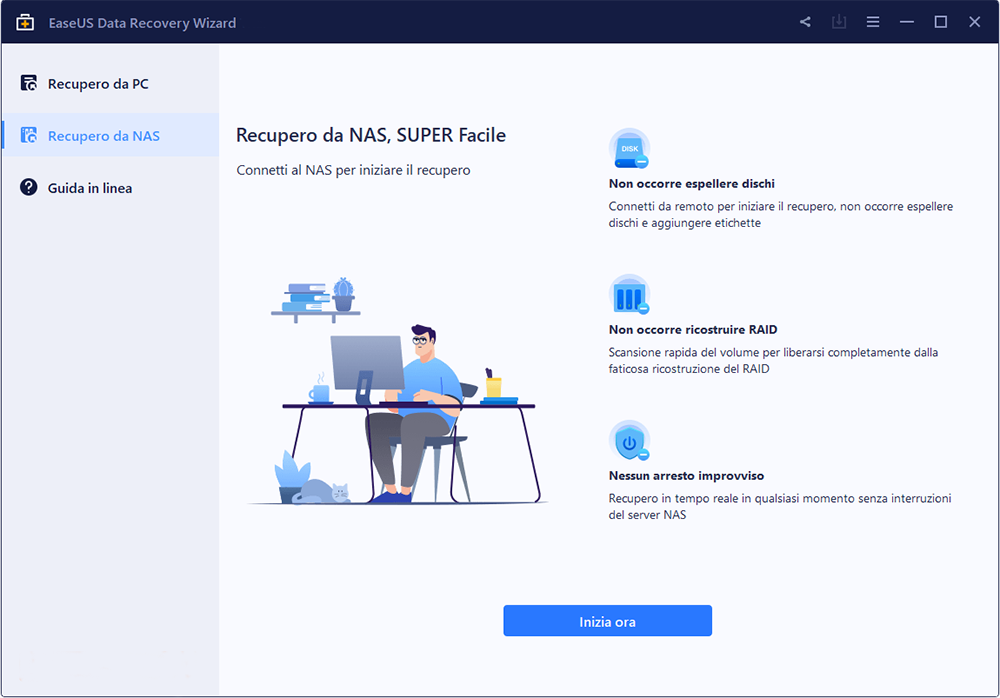 seleziona un server nas e inizia col recupero