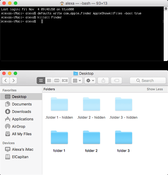 visualizzare file nascosti su Mac con Terminale