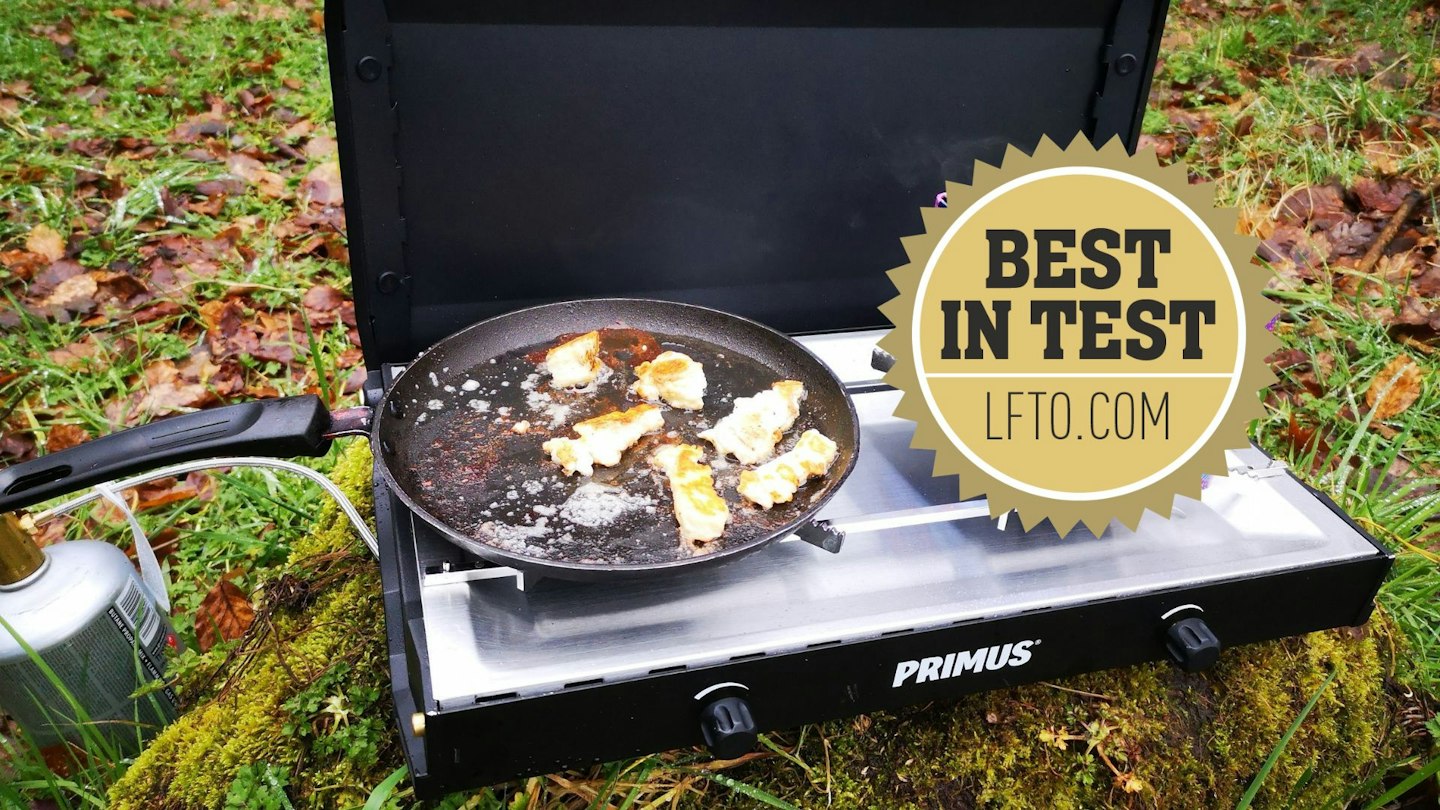 Primus Kinja with some unappetising halloumi
