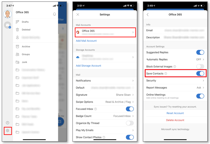 Exportieren Sie Outlook-Kontakte auf das iPhone