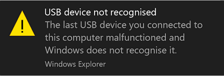 USB nicht erkannt