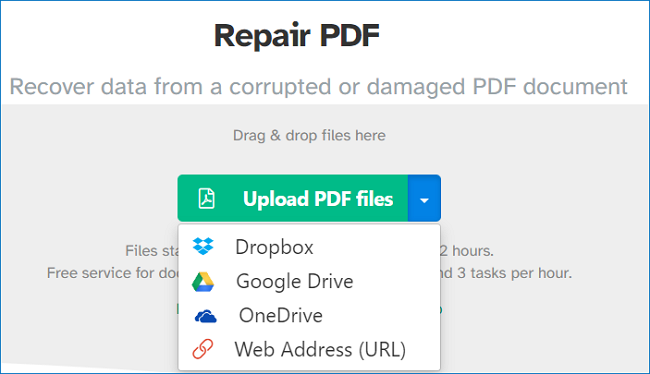 strumento per riparare pdf sejda