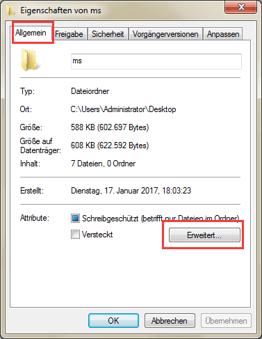 auf verschlüsselte Datei oder Ordner zugreifen