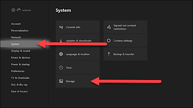 Verschieben Sie Xbox-Spiele auf ein anderes Laufwerk mit der Xbox-Systemeinstellung