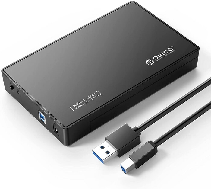HDD-Gehäuse zum Anschluss der Festplatte an den Laptop