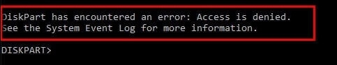 CMD-Formatfehler - Zugriff verweigert