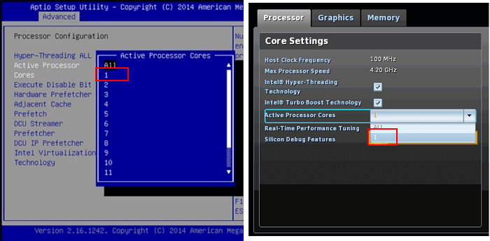 Active Processor Cores