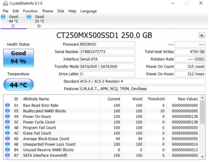 CrystalDiskInfo
