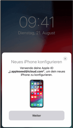 Neues iPhone konfigurieren.