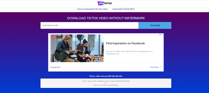 Scaricare i video di TikTok con sssTikTok