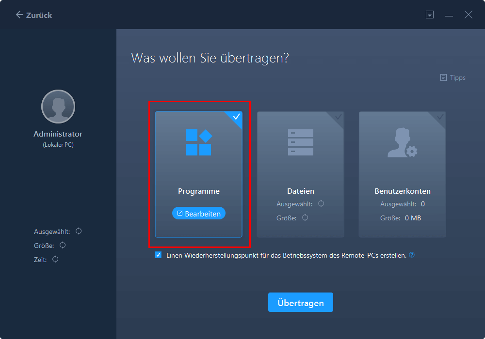Programme bearbeiten