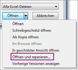 Beschädigte Word-Datei öffnen und reparieren