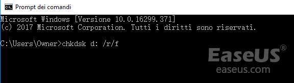 eseguire chkdsk