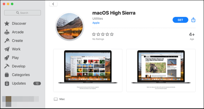 Cerca il nome di macOS su App Store