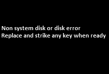 Non-system disk or disk error